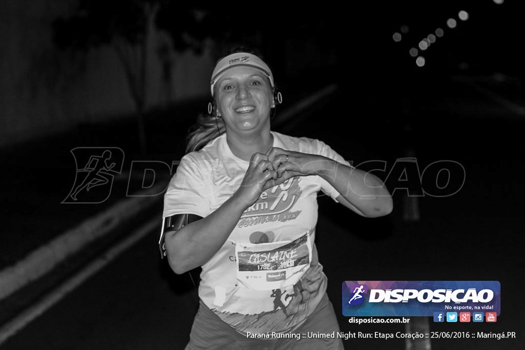 Unimed Night Run: Etapa Coração :: Paraná Running 2016