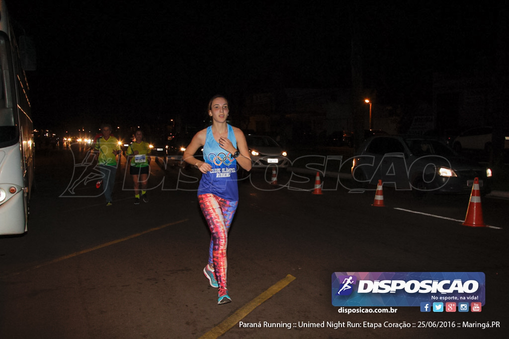 Unimed Night Run: Etapa Coração :: Paraná Running 2016