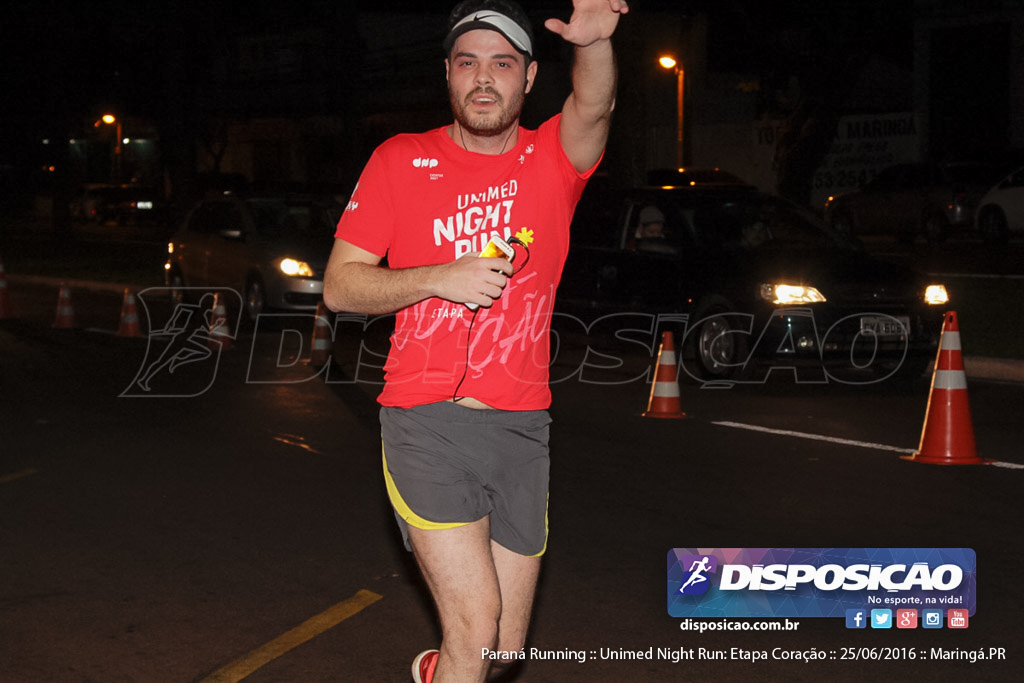 Unimed Night Run: Etapa Coração :: Paraná Running 2016