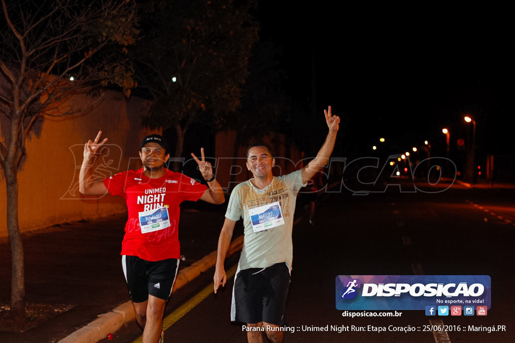 Unimed Night Run: Etapa Coração :: Paraná Running 2016