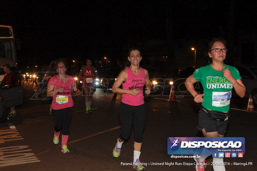 Unimed Night Run: Etapa Coração :: Paraná Running 2016