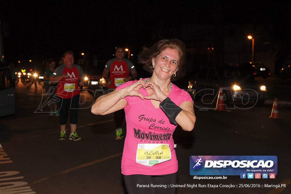 Unimed Night Run: Etapa Coração :: Paraná Running 2016