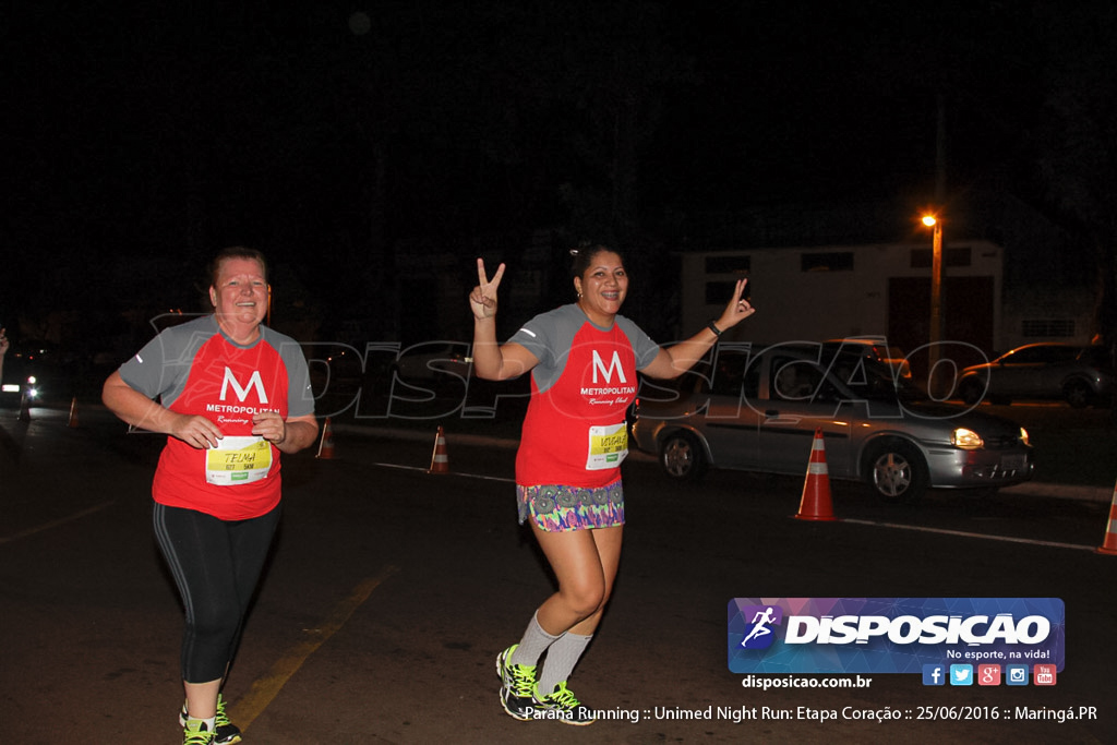 Unimed Night Run: Etapa Coração :: Paraná Running 2016