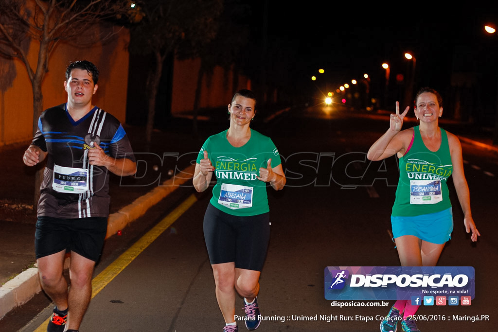 Unimed Night Run: Etapa Coração :: Paraná Running 2016