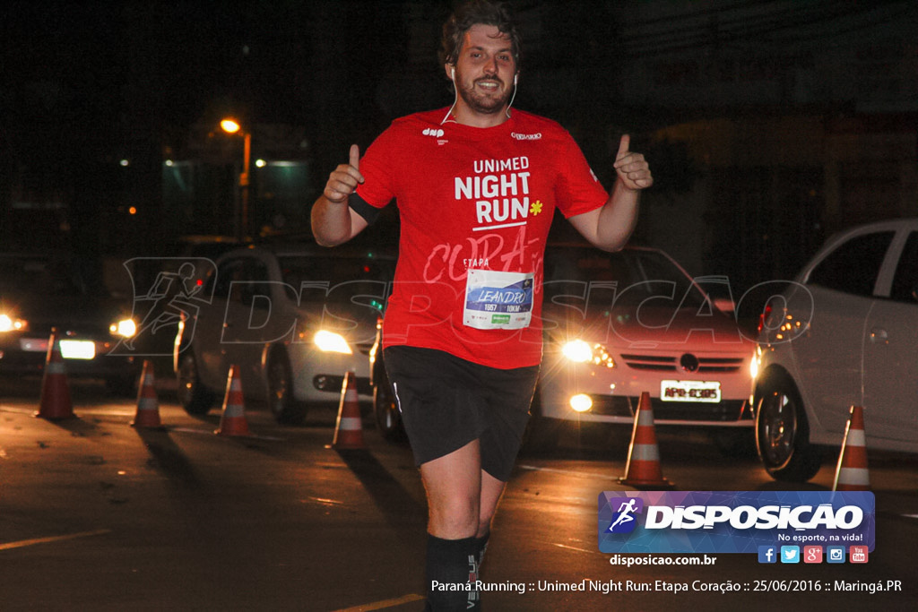 Unimed Night Run: Etapa Coração :: Paraná Running 2016