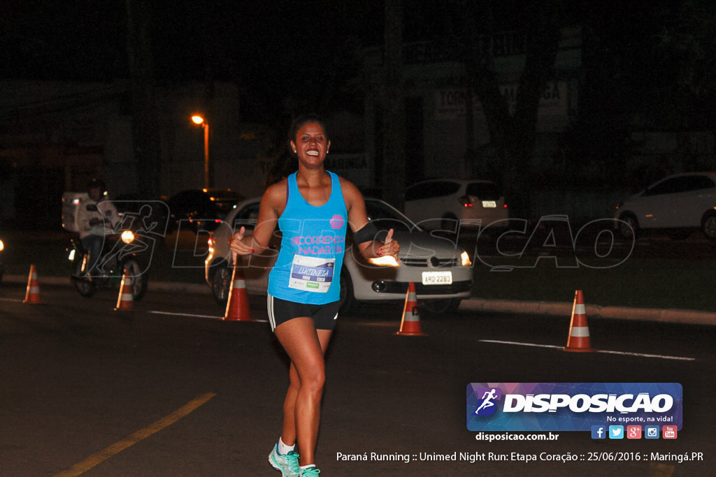 Unimed Night Run: Etapa Coração :: Paraná Running 2016