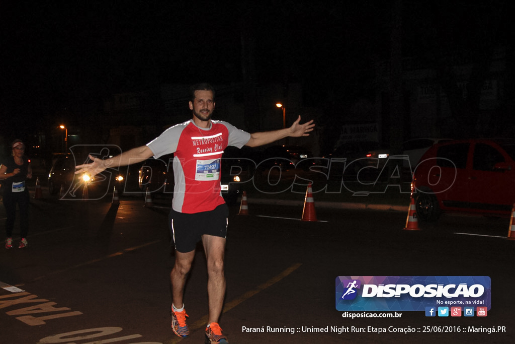 Unimed Night Run: Etapa Coração :: Paraná Running 2016