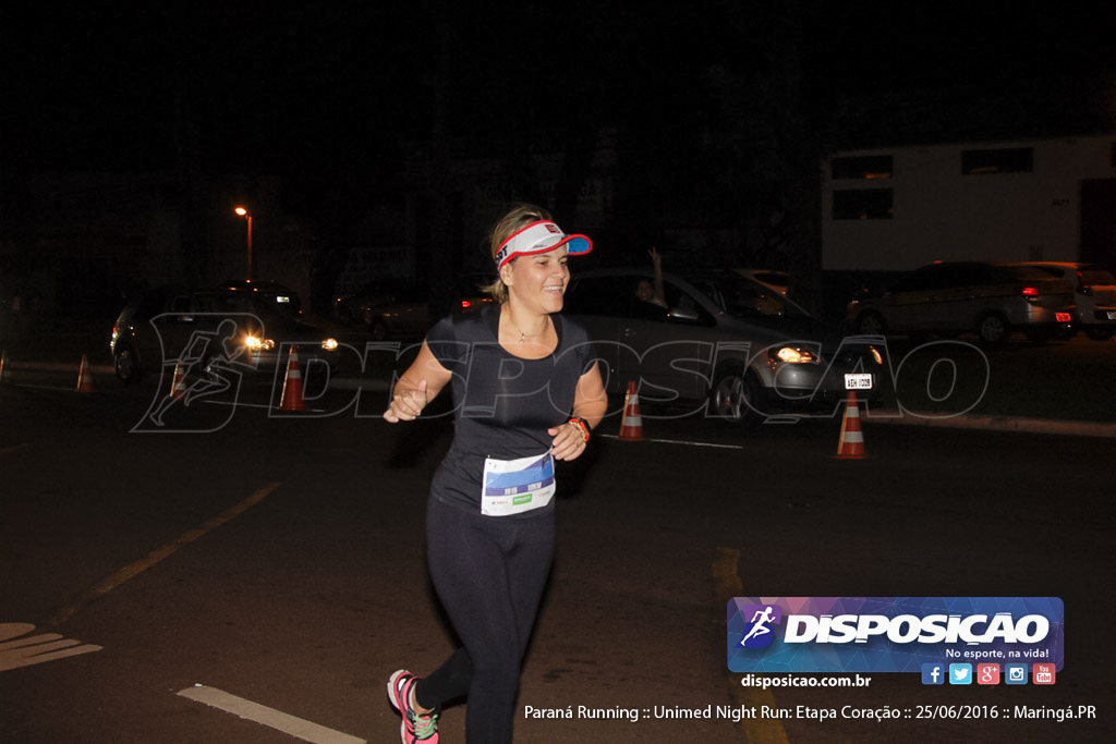 Unimed Night Run: Etapa Coração :: Paraná Running 2016