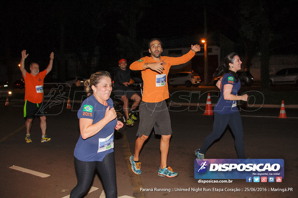 Unimed Night Run: Etapa Coração :: Paraná Running 2016