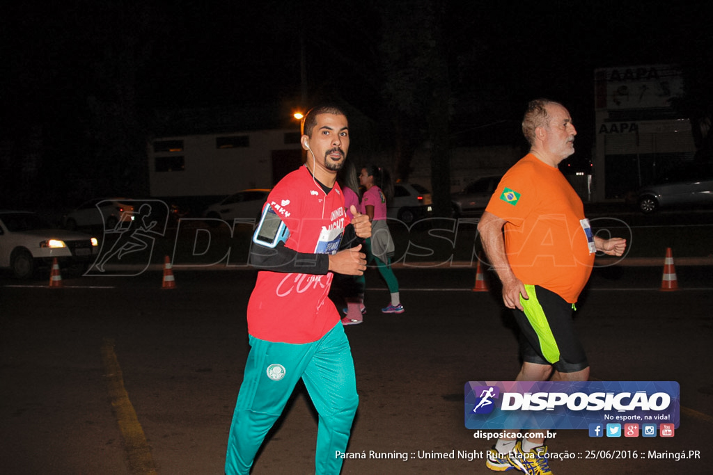 Unimed Night Run: Etapa Coração :: Paraná Running 2016