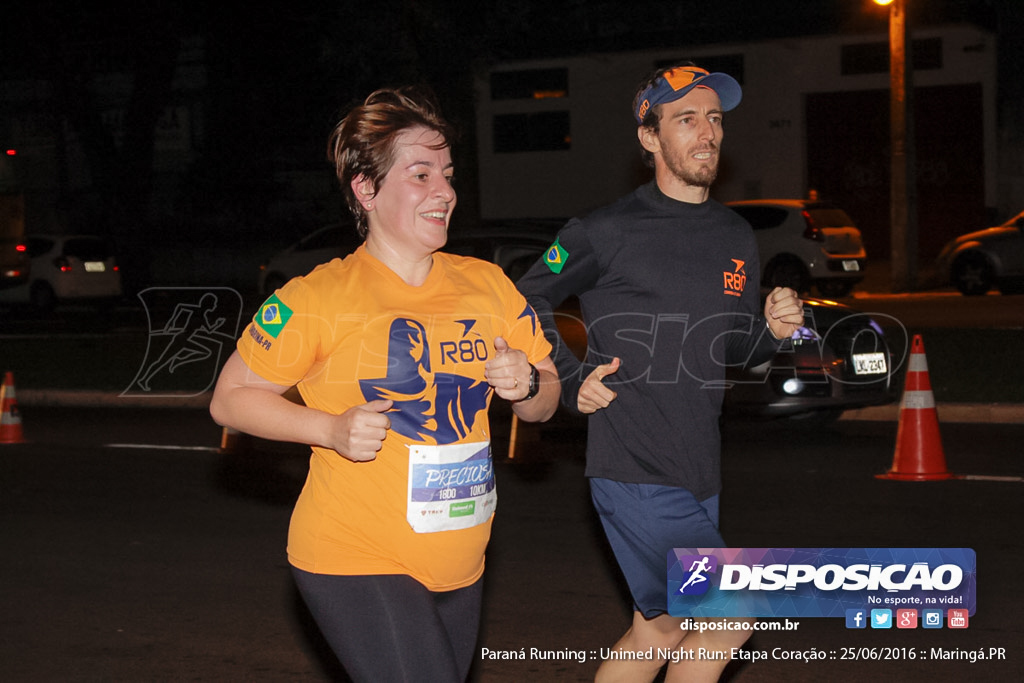 Unimed Night Run: Etapa Coração :: Paraná Running 2016