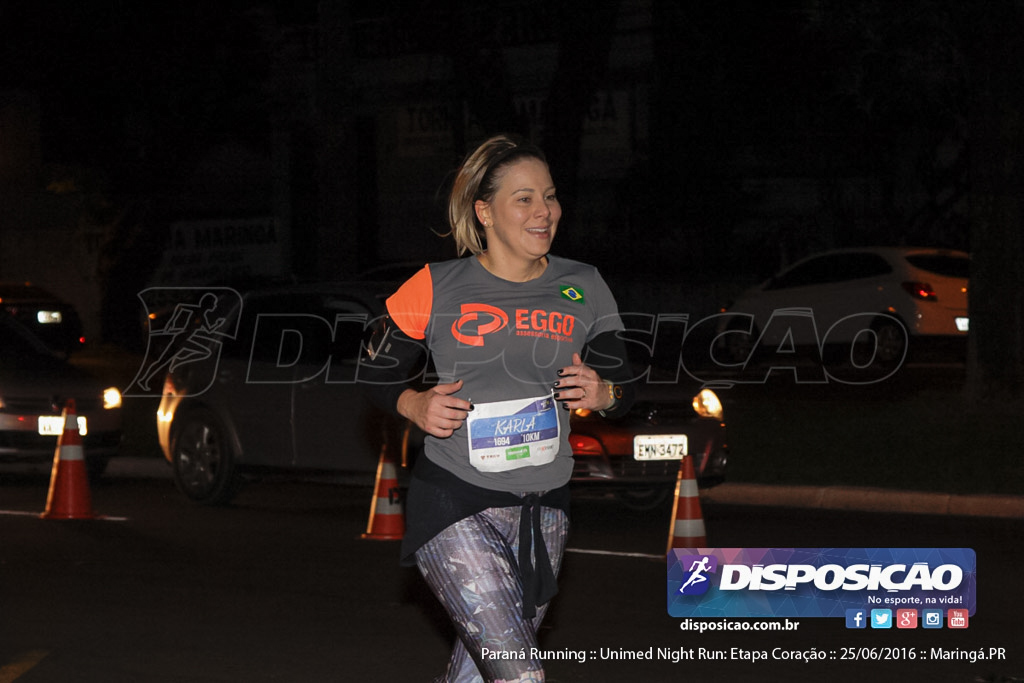 Unimed Night Run: Etapa Coração :: Paraná Running 2016