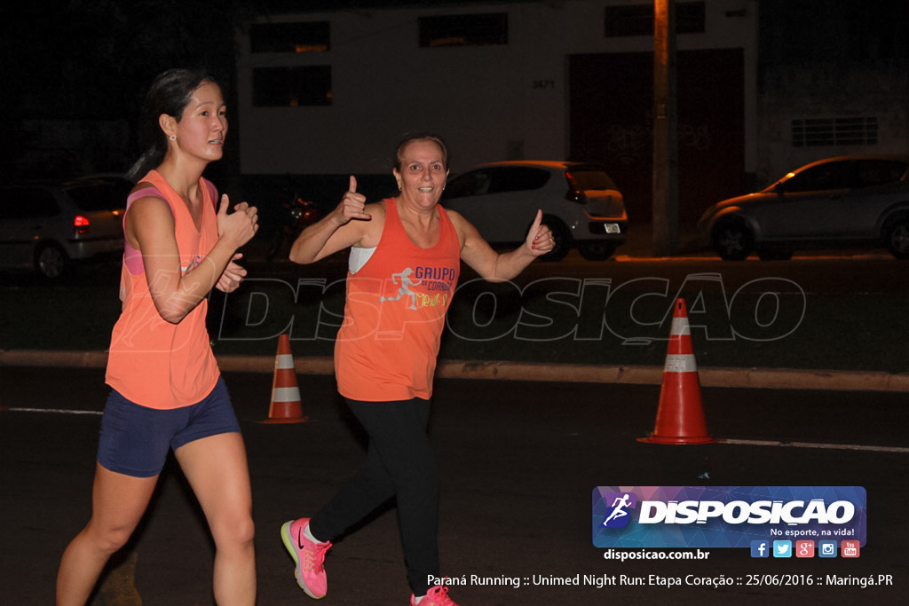 Unimed Night Run: Etapa Coração :: Paraná Running 2016