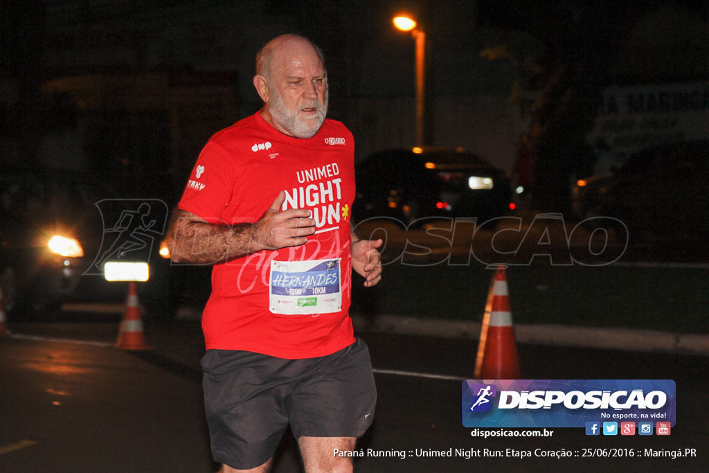 Unimed Night Run: Etapa Coração :: Paraná Running 2016