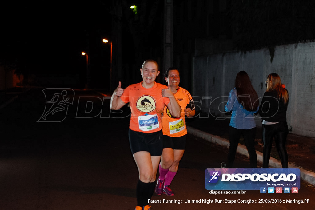 Unimed Night Run: Etapa Coração :: Paraná Running 2016