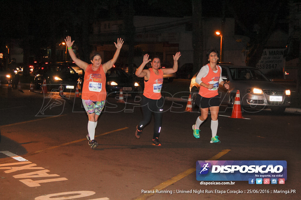 Unimed Night Run: Etapa Coração :: Paraná Running 2016