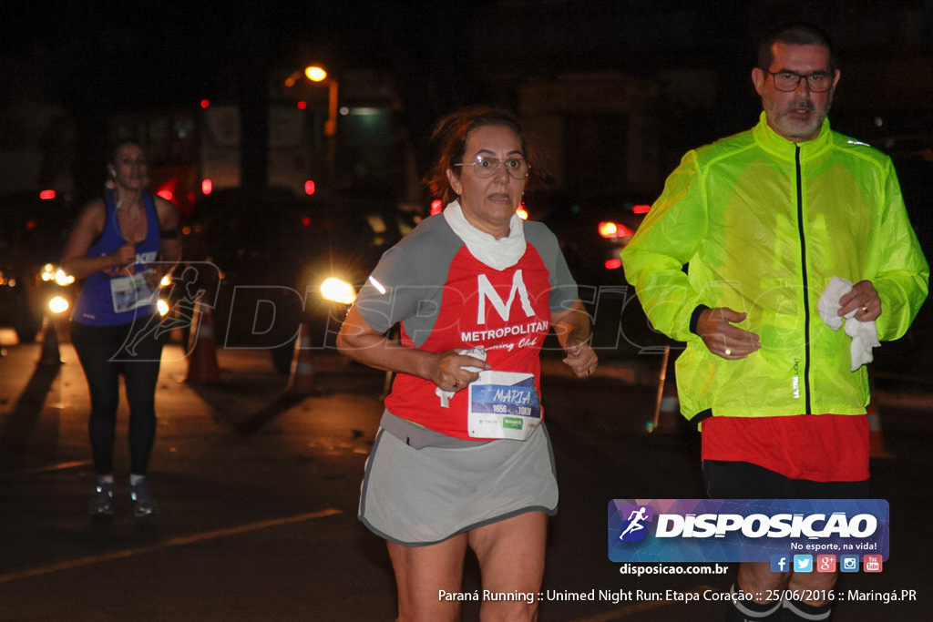 Unimed Night Run: Etapa Coração :: Paraná Running 2016