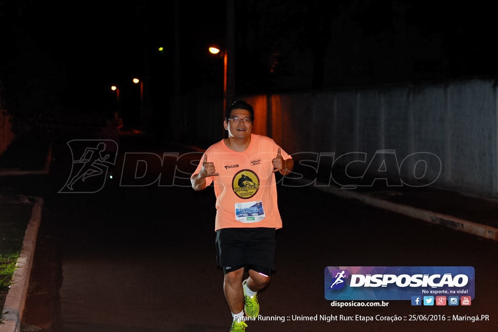 Unimed Night Run: Etapa Coração :: Paraná Running 2016