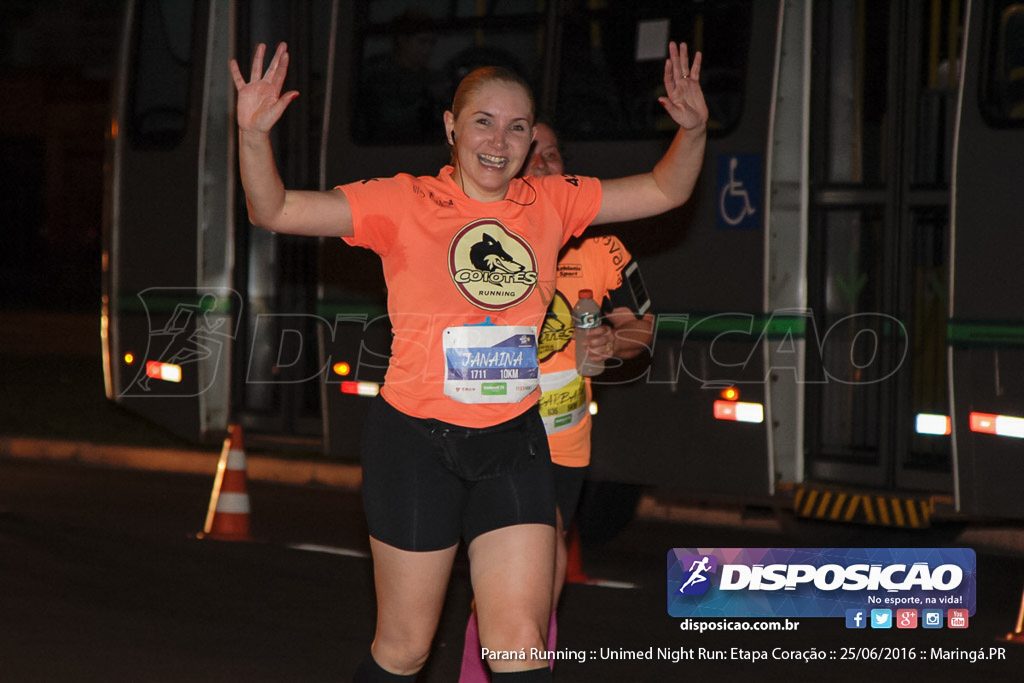 Unimed Night Run: Etapa Coração :: Paraná Running 2016