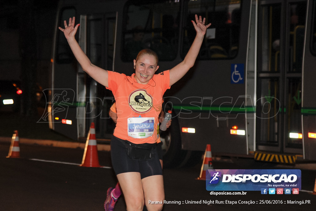 Unimed Night Run: Etapa Coração :: Paraná Running 2016