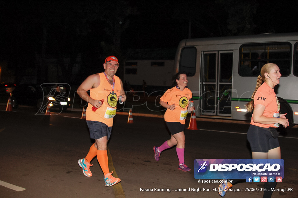 Unimed Night Run: Etapa Coração :: Paraná Running 2016