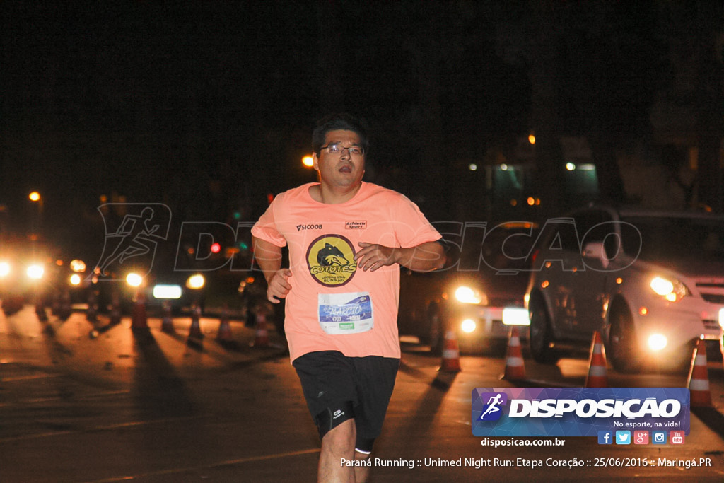 Unimed Night Run: Etapa Coração :: Paraná Running 2016