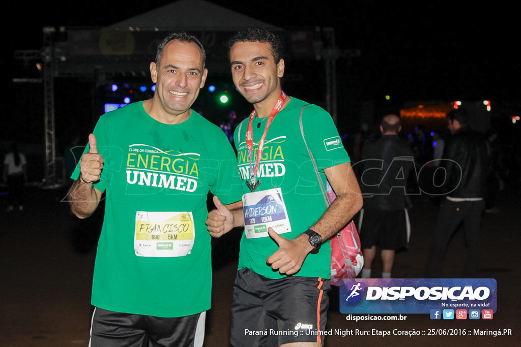 Unimed Night Run: Etapa Coração :: Paraná Running 2016