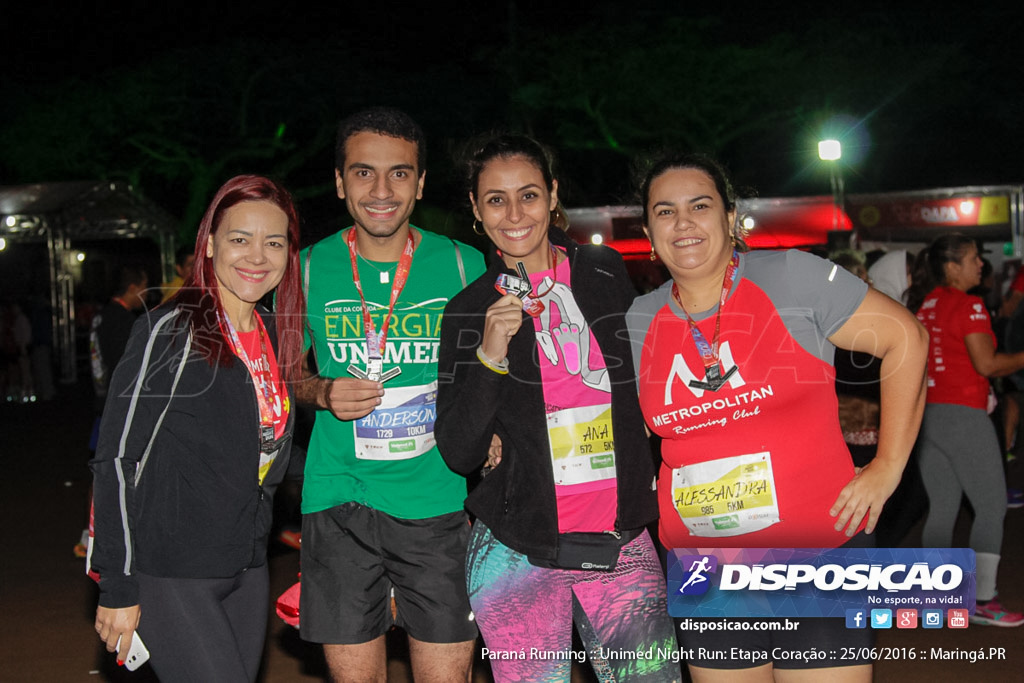 Unimed Night Run: Etapa Coração :: Paraná Running 2016