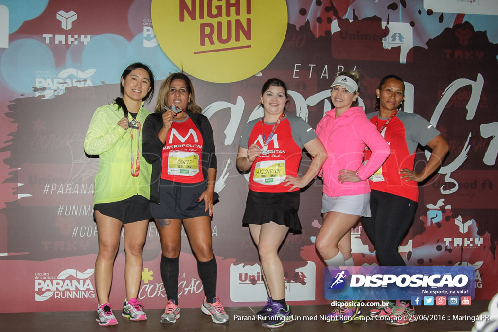 Unimed Night Run: Etapa Coração :: Paraná Running 2016