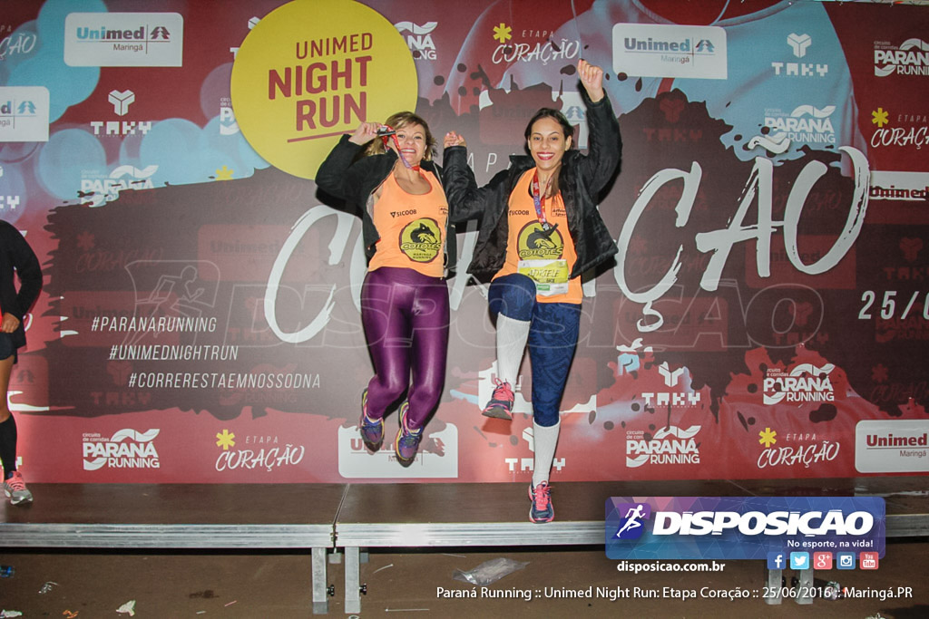 Unimed Night Run: Etapa Coração :: Paraná Running 2016