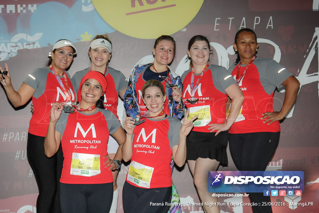 Unimed Night Run: Etapa Coração :: Paraná Running 2016