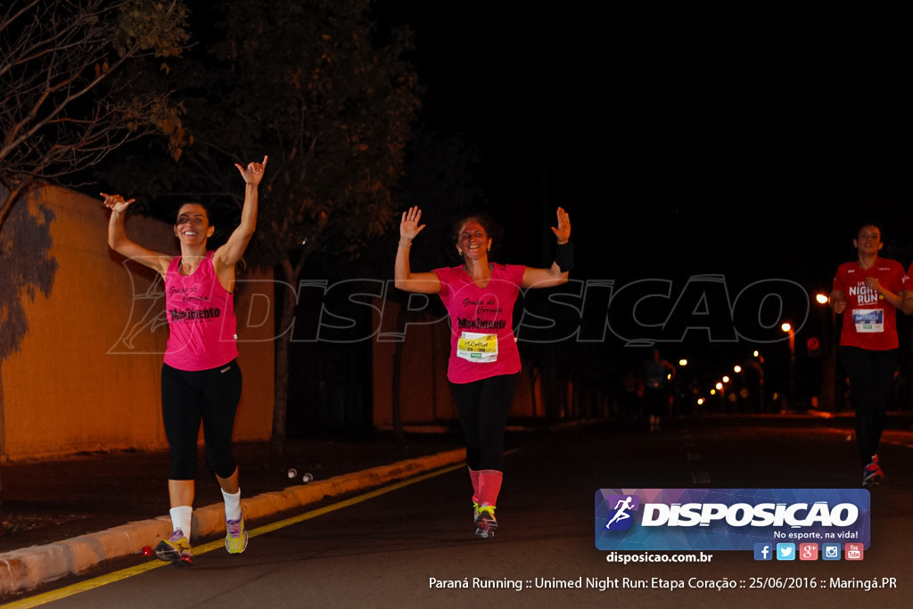 Unimed Night Run: Etapa Coração :: Paraná Running 2016