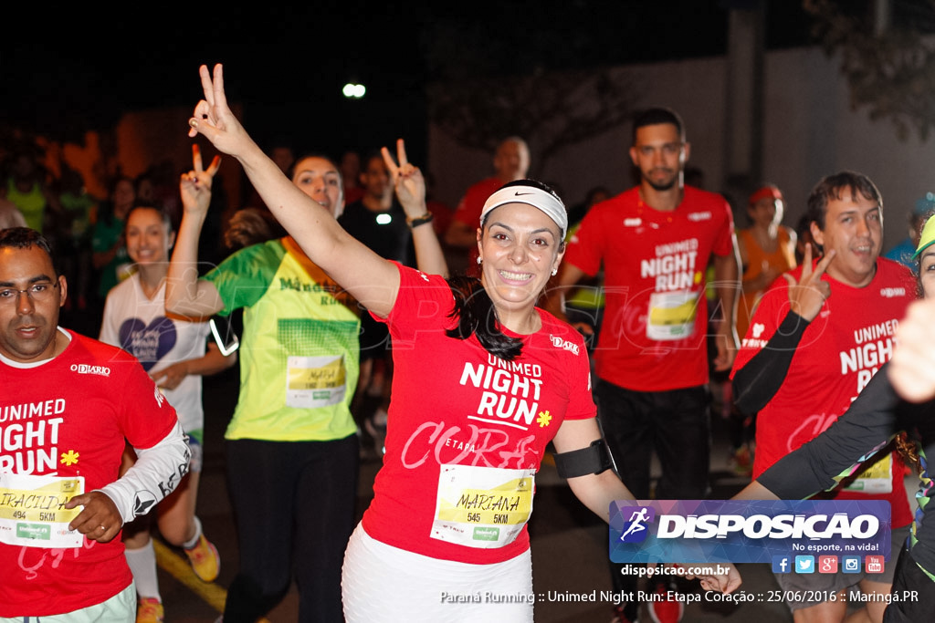 Unimed Night Run: Etapa Coração :: Paraná Running 2016